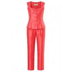 Blushe Impressions Coral/Pink Shimmer 2-Piece Pant Set Women's Size 6